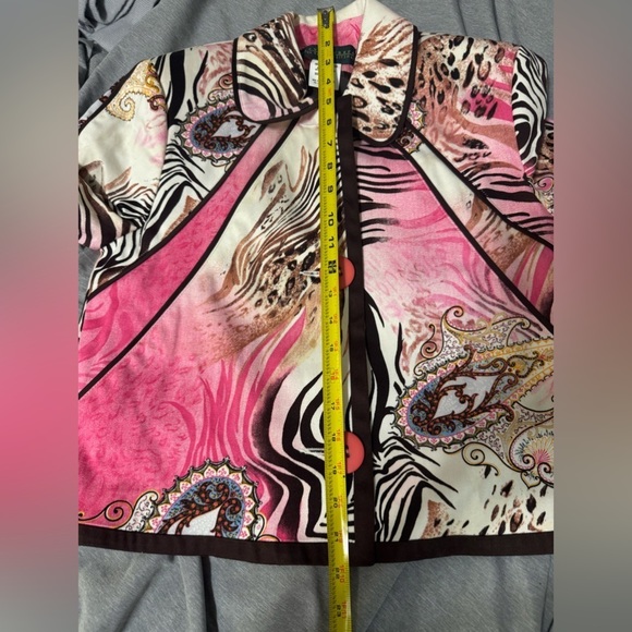 Harve Bernard by Bernard Holtzman Paisley Animal Print Blazer Size‎ 8 - Picture 7 of 8